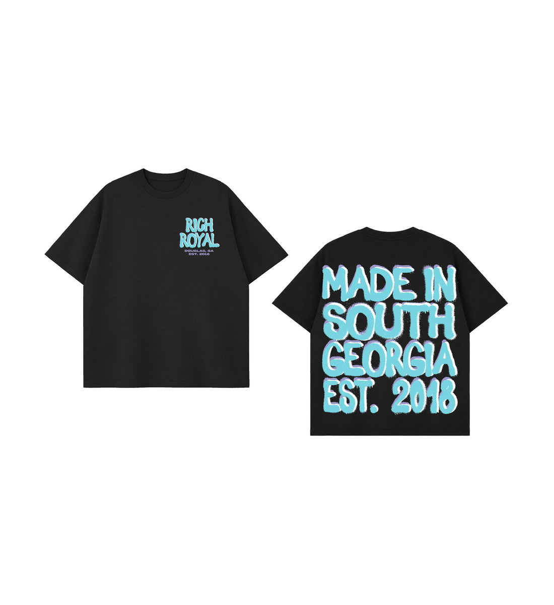 Spray Paint Tee (BLACK/WHITE/TEAL/VIOLET)