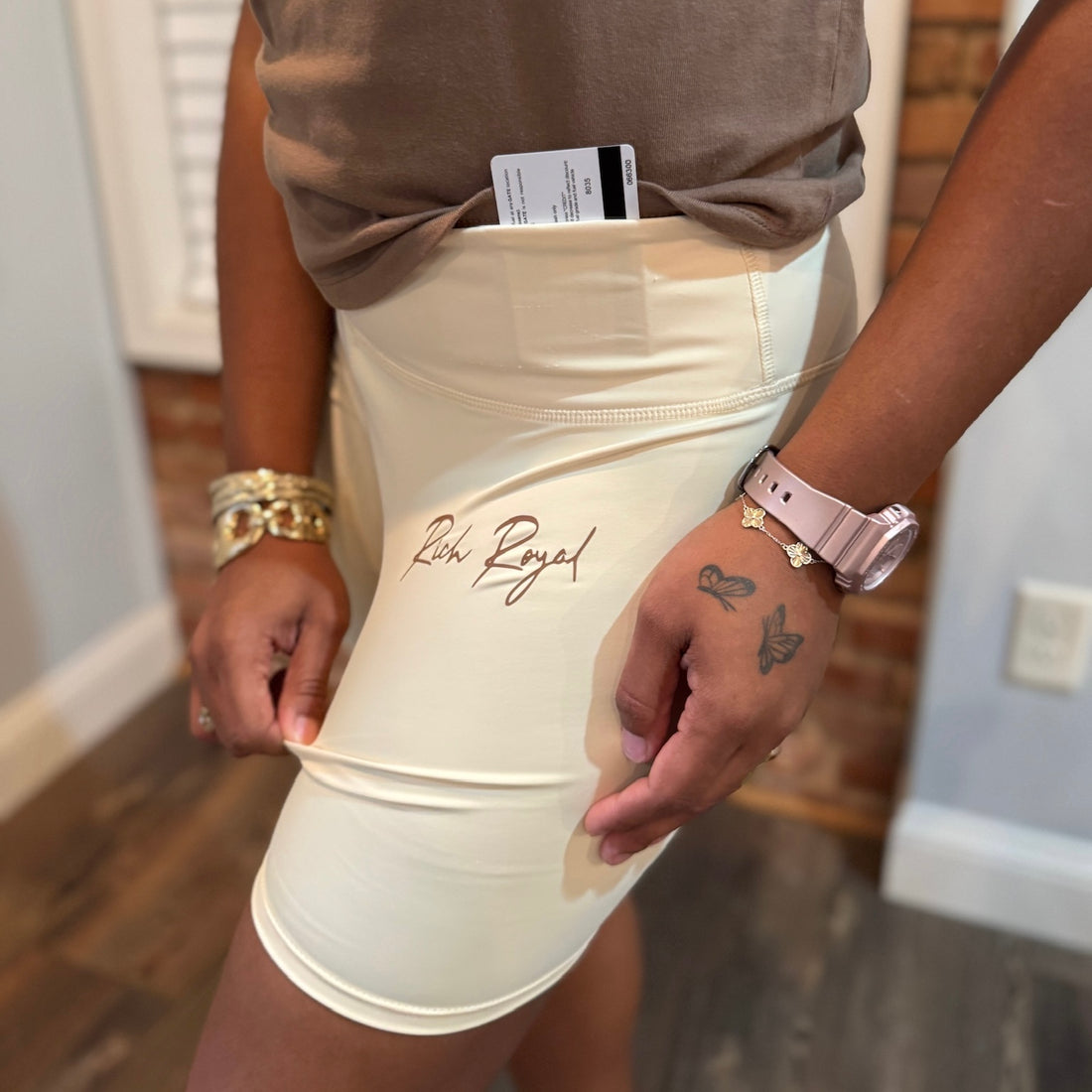 Boxy Tee + Biker Short (MOCHA/CREAM)