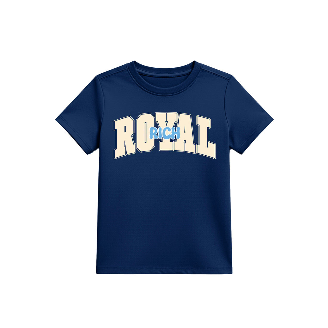 KIDS: Bubble Varsity Tee (NAVY/BLUE/CREAM)