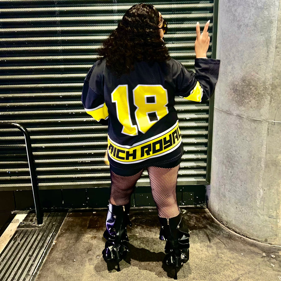 [OVERSIZED] 2018 L/S Jersey (BLACK/YELLOW/WHITE)
