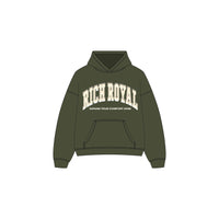 Varsity Slogan Hoodie (OLIVE/CREAM)