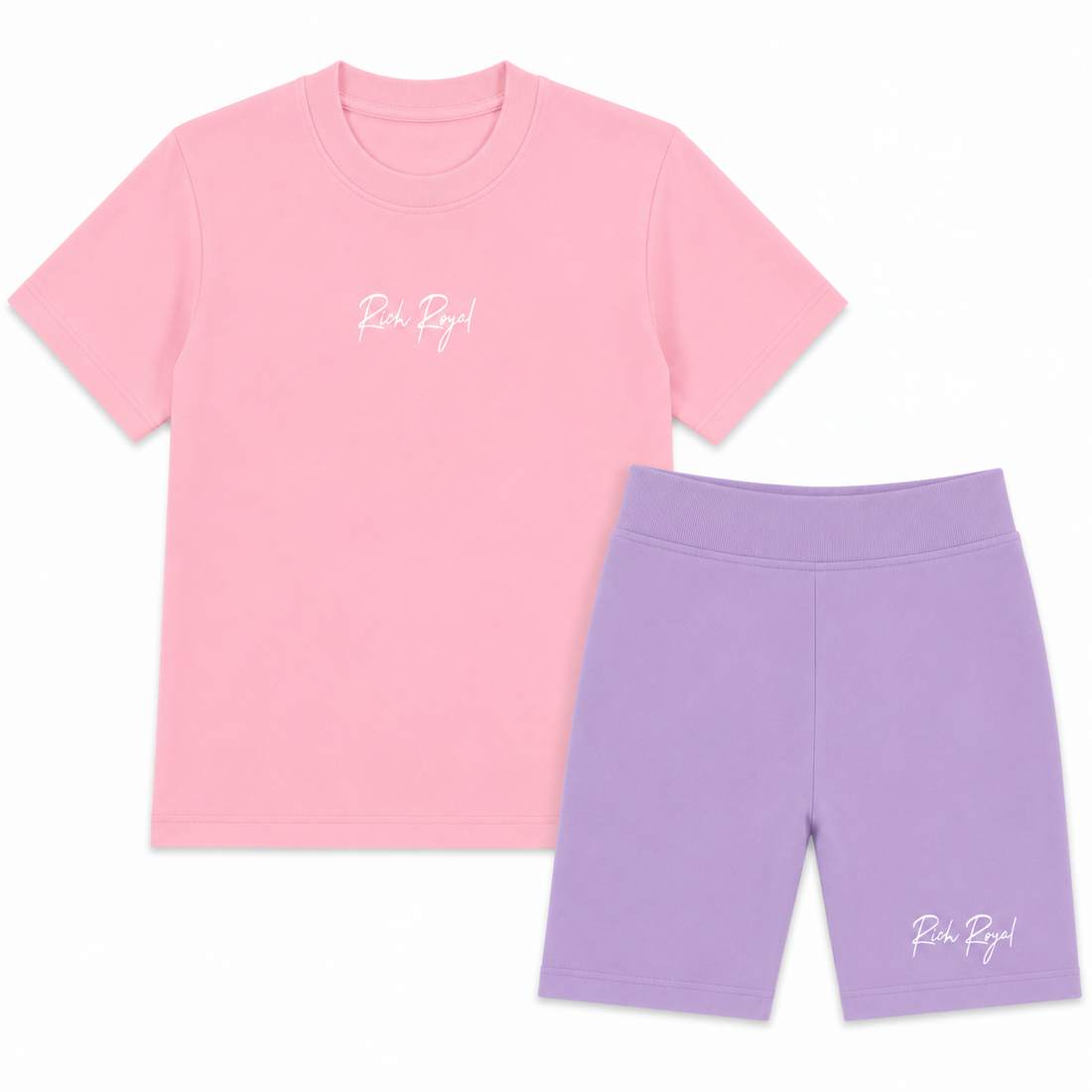 TODDLER: Biker Short Set (PINK/LAVENDER)