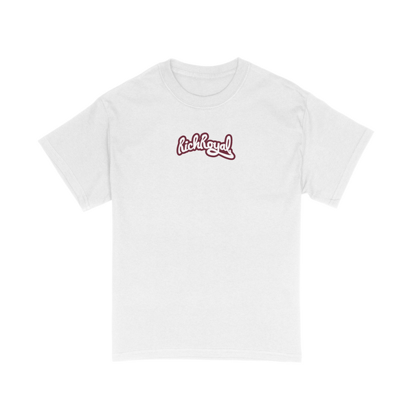 Essential Tee (WHITE/BURGUNDY)