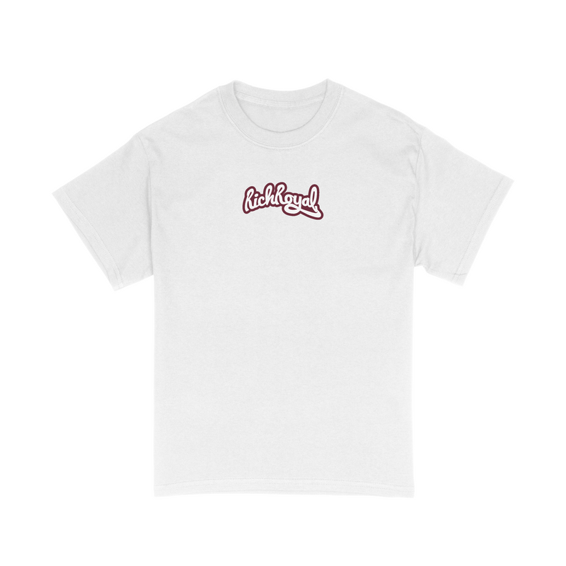 Essential Tee (WHITE/BURGUNDY)