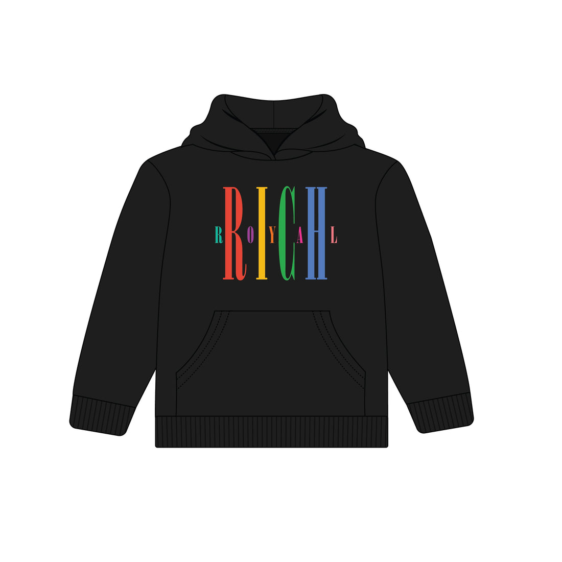KIDS: Nirvana Hoodie (BLACK/MULTICOLOR)