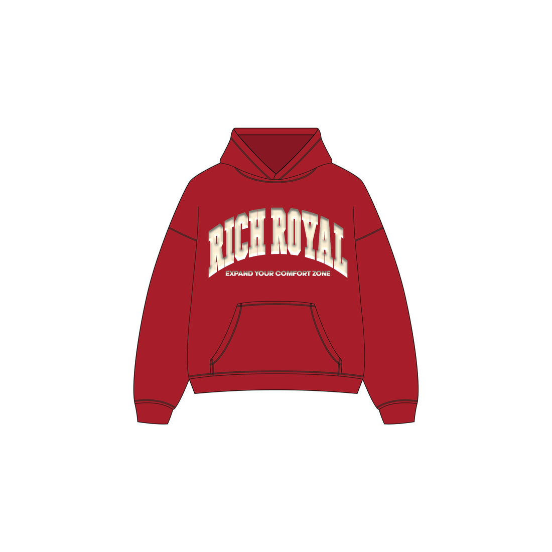 Varsity Slogan Hoodie (WINE/CREAM)