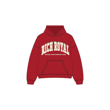 Varsity Slogan Hoodie (WINE/CREAM)