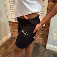 Boxy Tee + Biker Short (WHITE/BLACK)