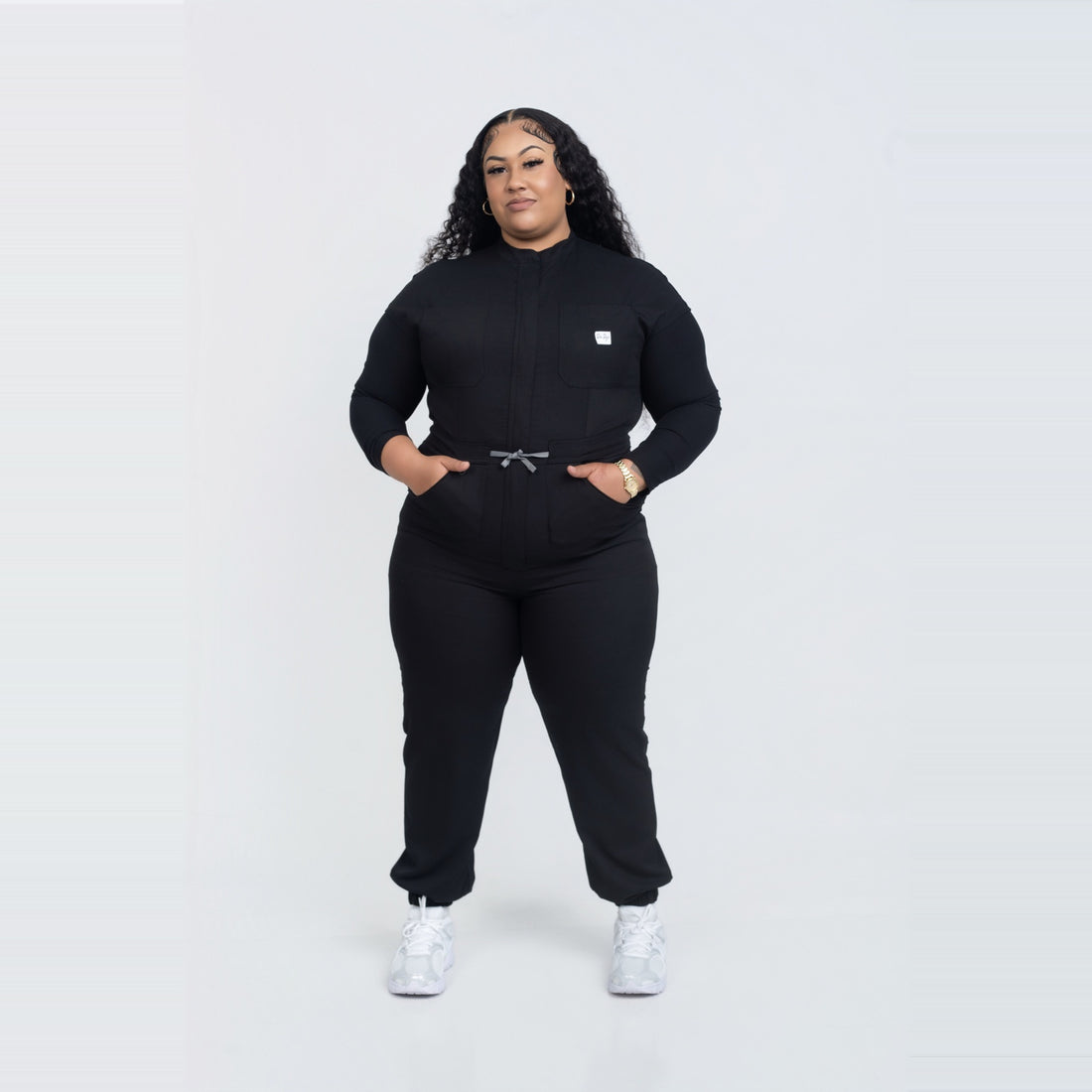 WOMEN: Scrub Jumpsuit (BLACK)