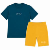 TODDLER: Biker Short Set (OCEAN/YELLOW)