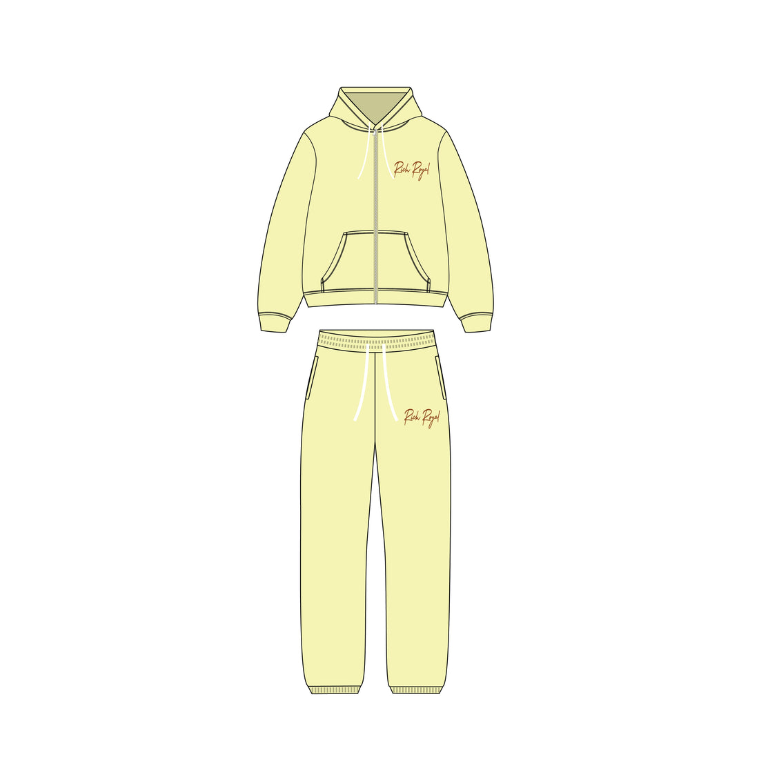 Classic Full-Zip Set (CREAM/BROWN)