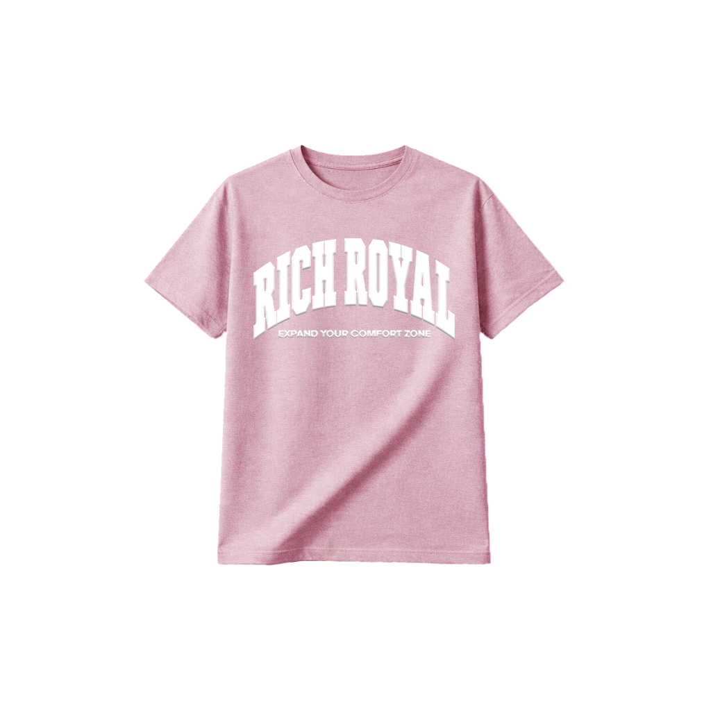 Varsity Slogan Tee (MAUVE/WHITE)