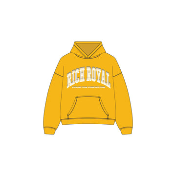 Varsity Slogan Hoodie (HONEY/CREAM)