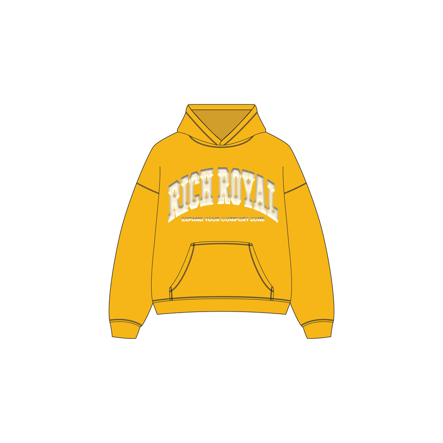 Varsity Slogan Hoodie (HONEY/CREAM)