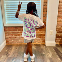 KIDS: Graffiti Tee (WHITE/PURPLE/TEAL)