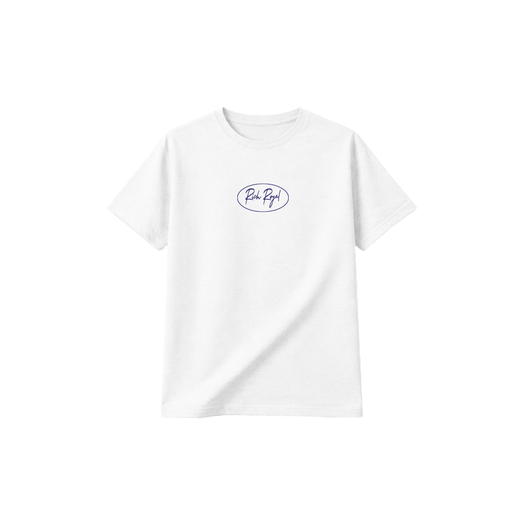 Oval Tee (WHITE/NAVY)