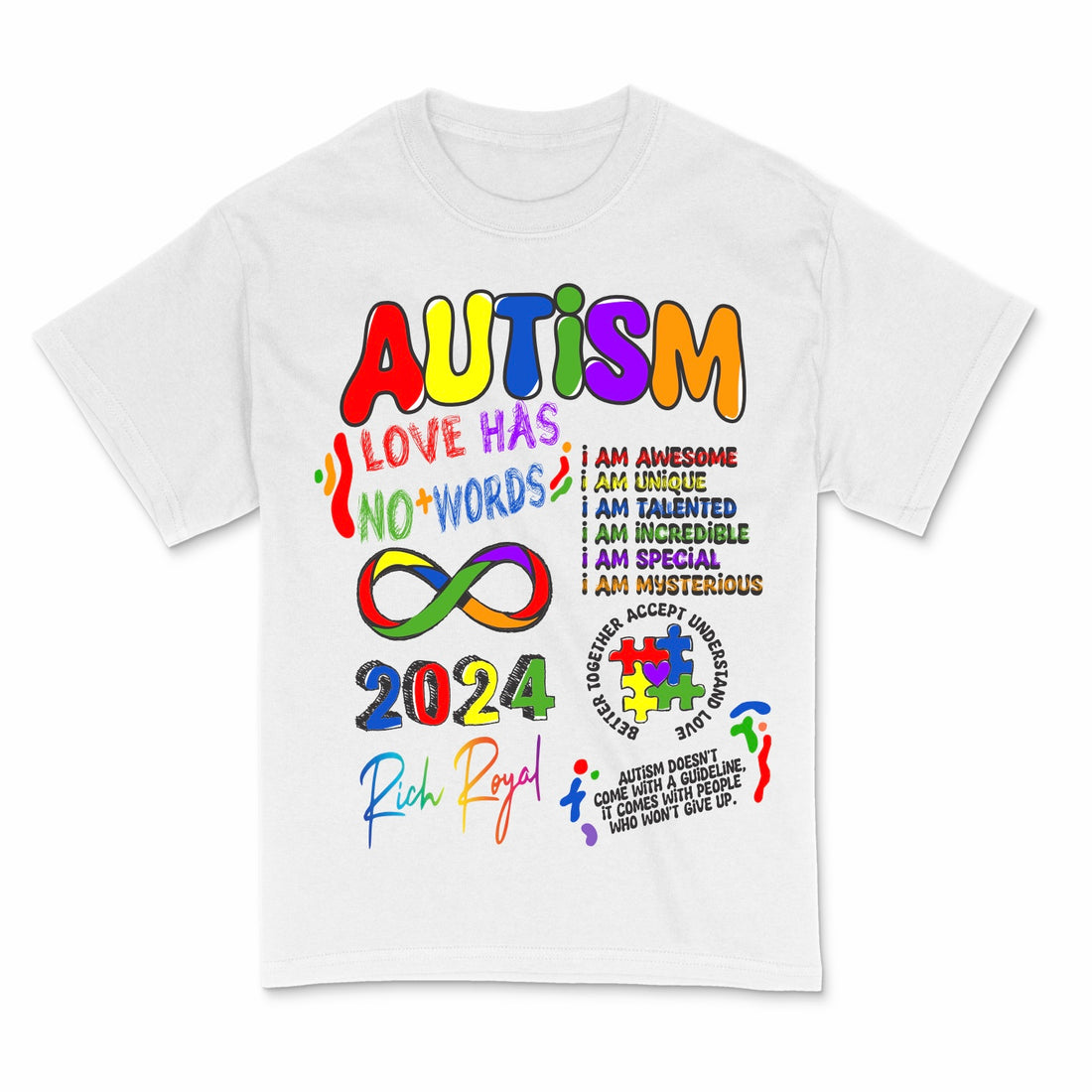 *ADULT* Autism 2024 Tee (WHITE)