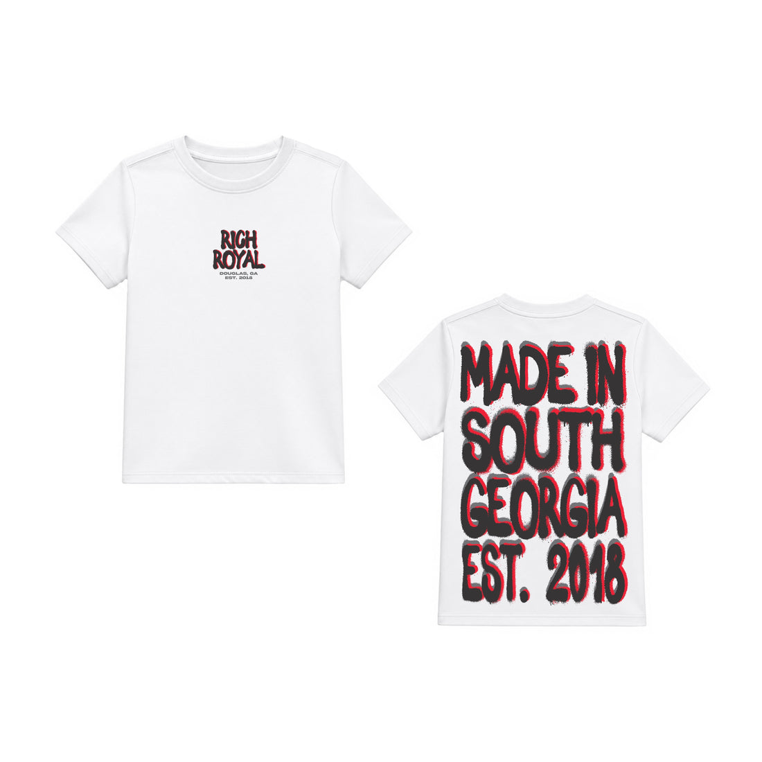 KIDS: Spray Paint Tee (WHITE/RED/GREY/BLACK)