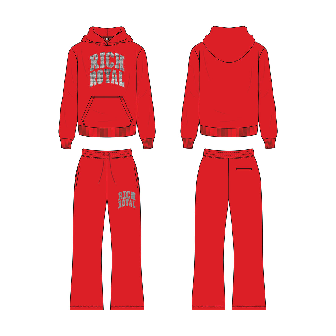 Rhinestone Flare Set (RED ICE)