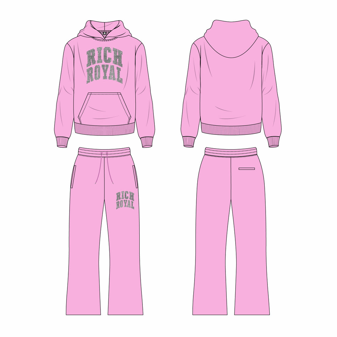 Rhinestone Flare Set (PINK ICE)