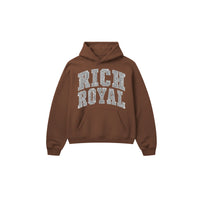 Jumbo Varsity Rhinestone Hoodie (CHOCOLATE)