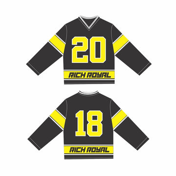 [OVERSIZED] 2018 L/S Jersey (BLACK/YELLOW/WHITE)