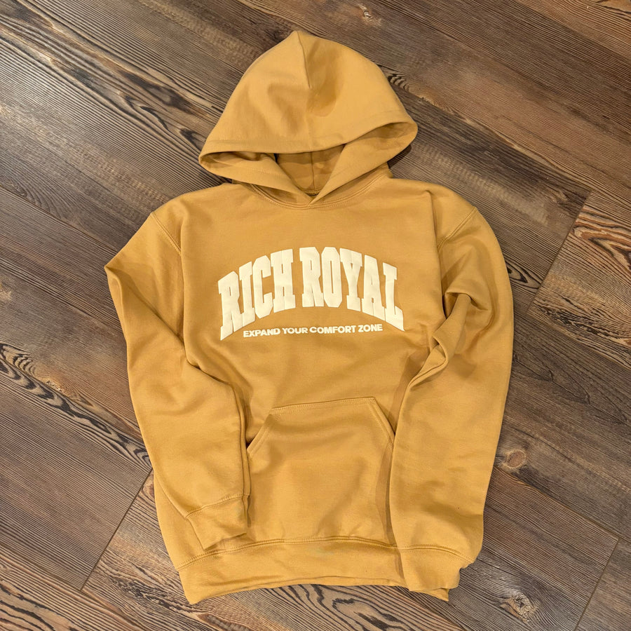 Varsity Slogan Hoodie (WHEAT/CREAM)
