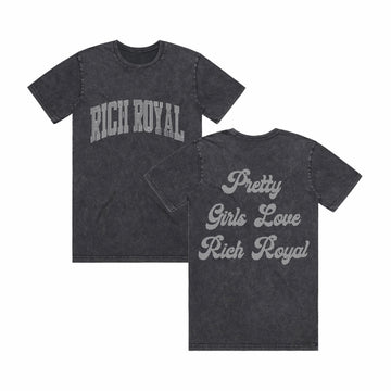 OVERSIZED: PGLRR Rhinestone Tee (VINTAGE BLACK)