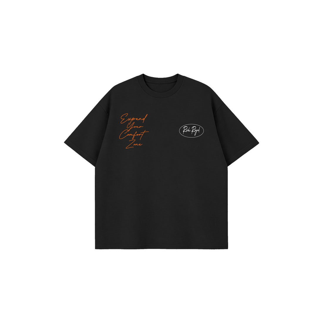 Script Oval Tee (BLACK/ORANGE/WHITE)