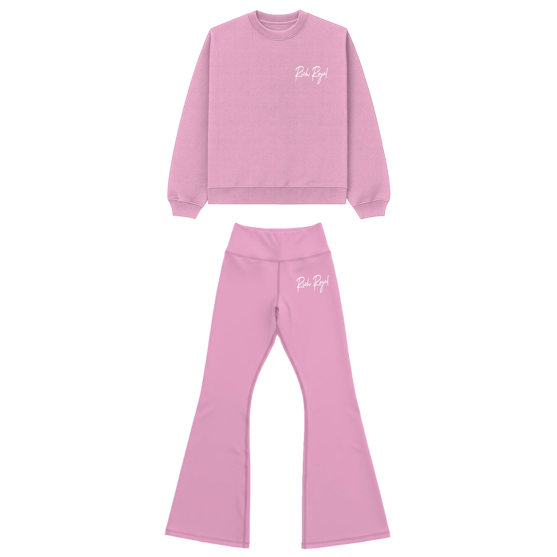 Oversized Crewneck + Flare Leggings (MAUVE)