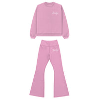 Oversized Crewneck + Flare Leggings (MAUVE)