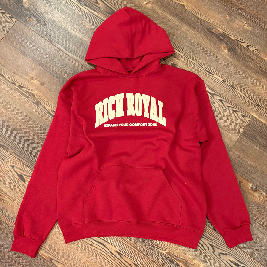 Varsity Slogan Hoodie (WINE/CREAM)
