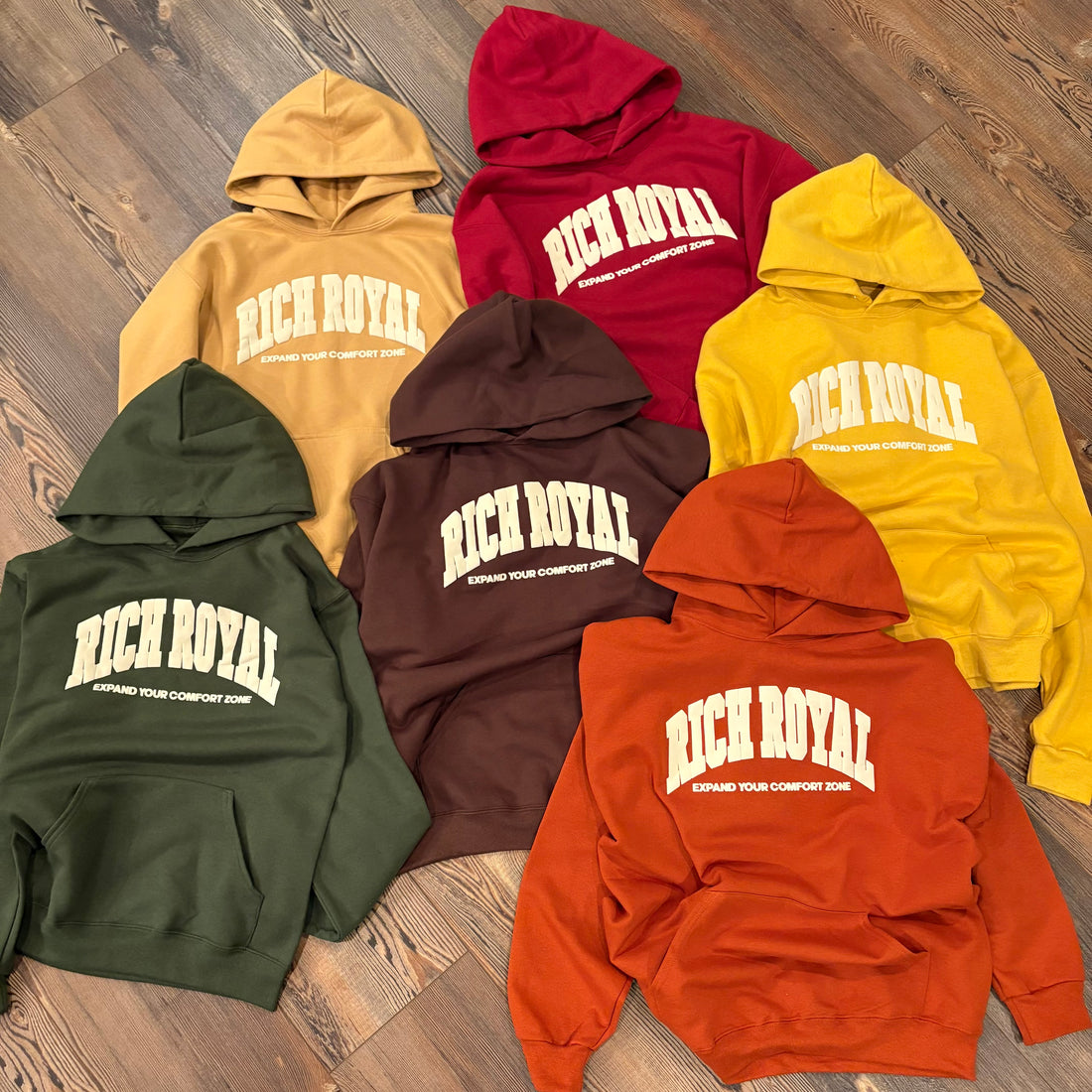 Varsity Slogan Hoodie (OLIVE/CREAM)