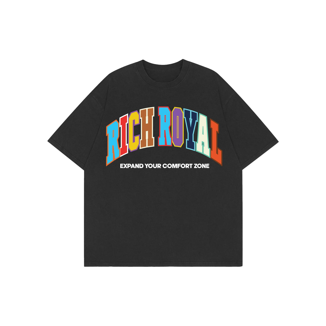 Varsity Slogan Tee (BLACK/MULTICOLOR)