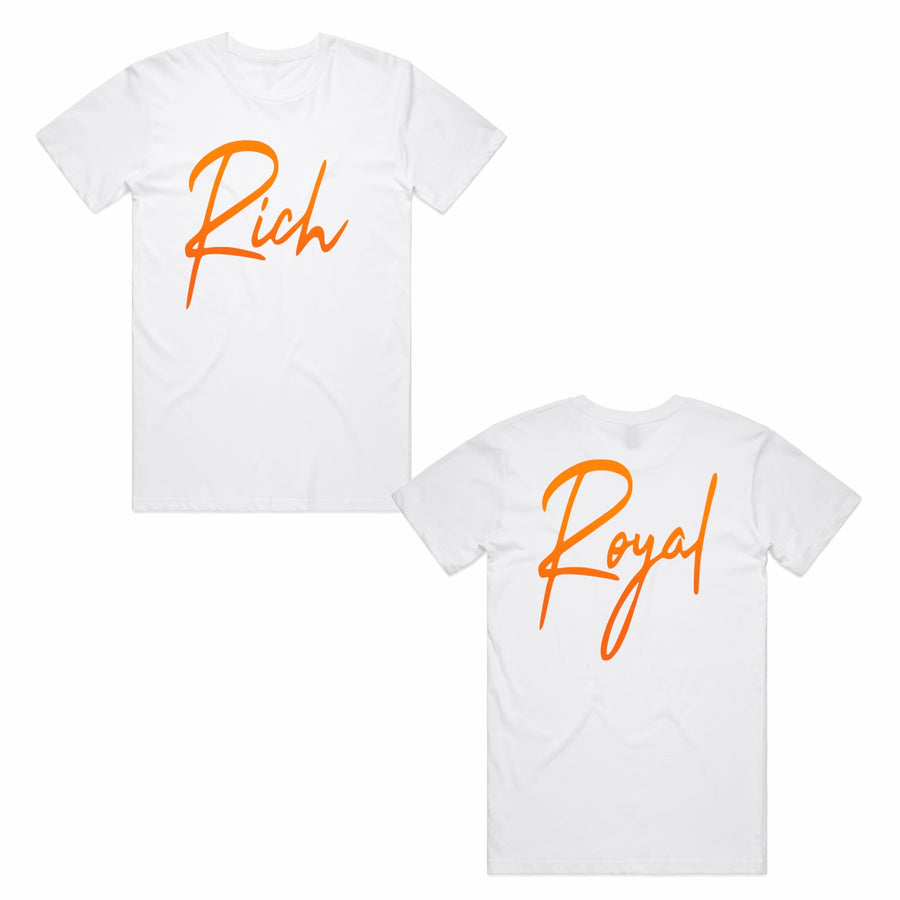Front/Back Ombre Tee (WHITE/ORANGE)