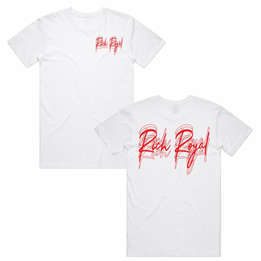 Triple Logo Tee (WHITE/RED)