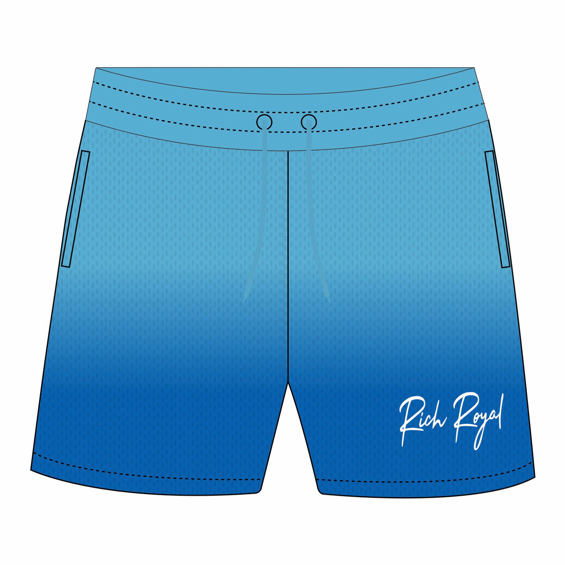 Unisex 'Mesh' Ombre Shorts (BLUE)