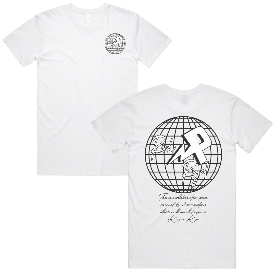 RPM COLLAB “Globe” Tee (WHITE)