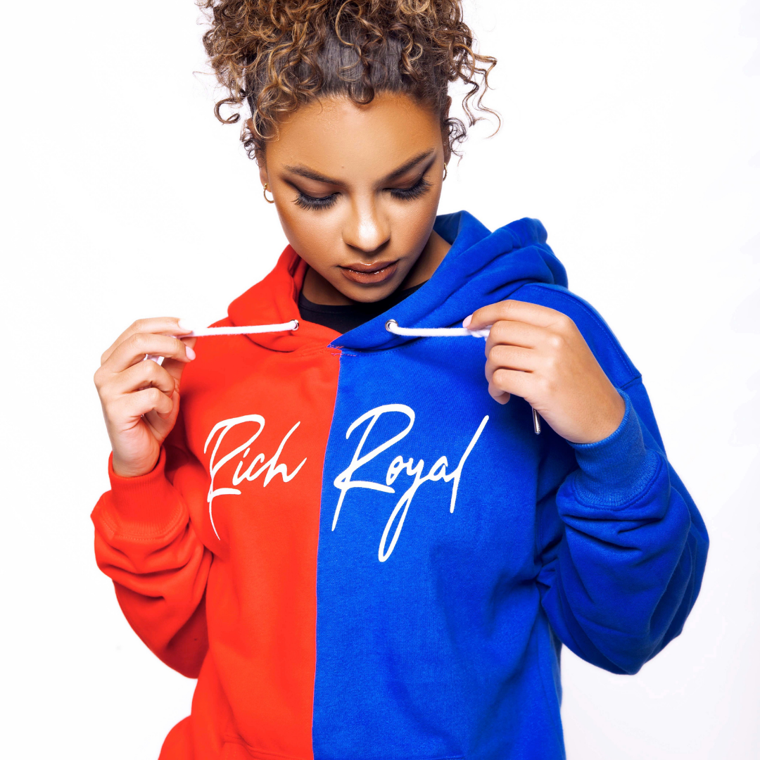 Split Hoodie (RED/ROYAL)