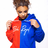 Split Hoodie (RED/ROYAL)