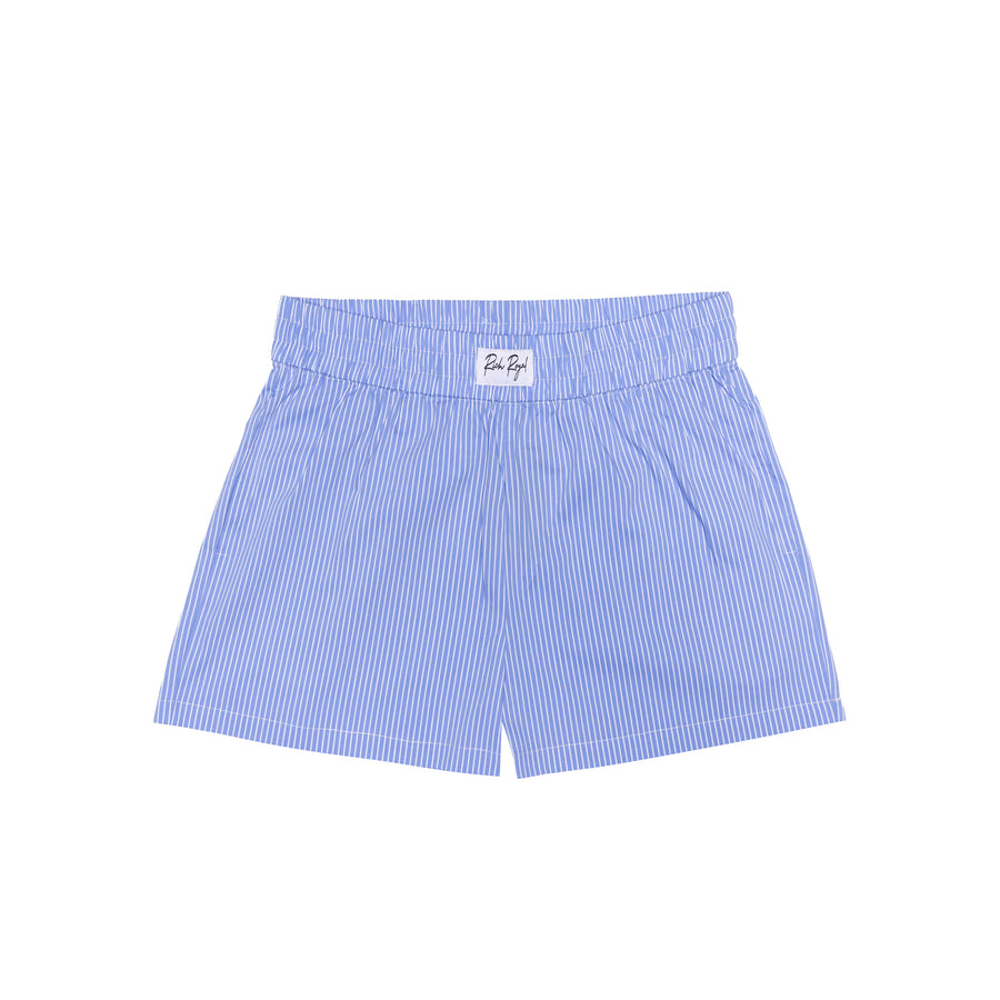 Women Pinstripe Shorts (BLUE)
