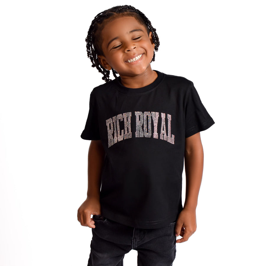 KIDS: Rhinestone Tee (BLACK)